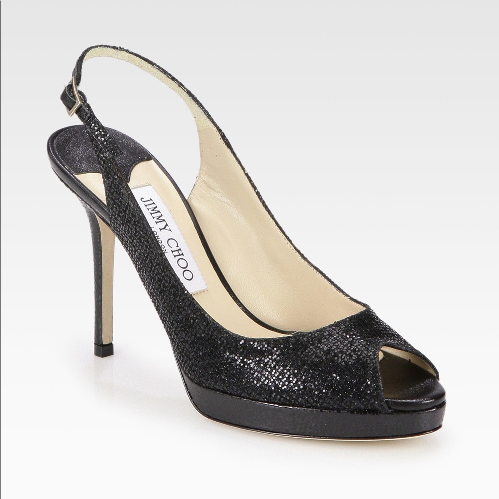 Jimmy choo clue glitter slingback